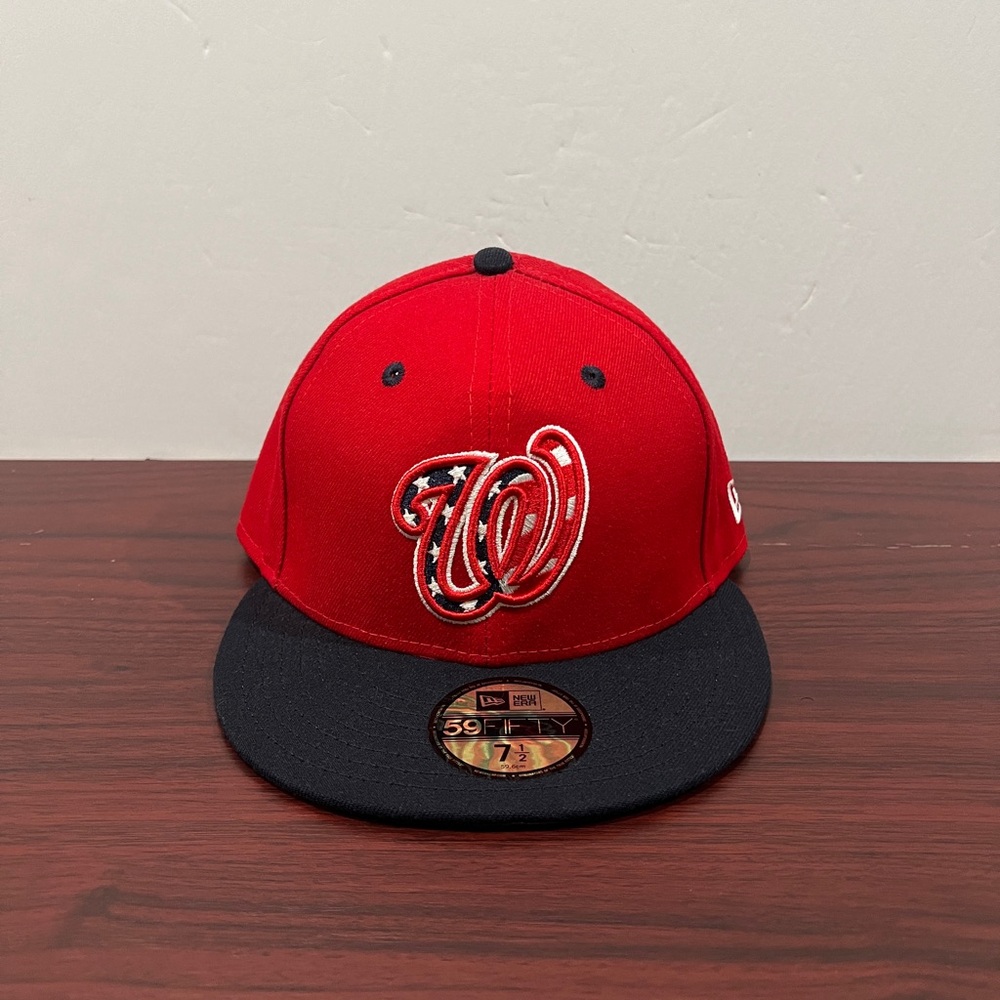 New Era, 59Fifty Fitted Hat, Washington Nationals, Red & Blue